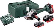 Кутова шліфувальна машина Metabo WB 18 LTX BL 125 Quick Set (2x LiHD 5.5Ah/1x LiHD 4.0Ah) (613077940)
