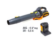 Повітродувка акумуляторна GTM AB56/1374BL KIT 56В, 1374 м3/год + АКБ 4 А*год і ЗП (AB56/1374BL-4Ah_KIT) 84086