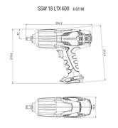 Акумуляторний ударний гайкокрут Metabo SSW 18 LTX 600 LiHD 2x5.5 Ah (602198660)