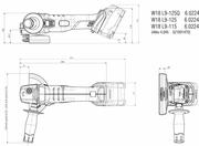 Акумуляторна кутова шліфувальна машина Metabo W 18 L 9-125 Quick (602249650)
