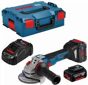 Акумуляторна кутова шліфувальна машина Bosch GWS 18V-10 C (125 мм 2x5,0 Ah L-boxx) (06019G310D)