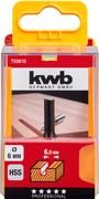 Фреза по дереву KWB пазова HSS 6 мм хвостовик 8 мм (750610)