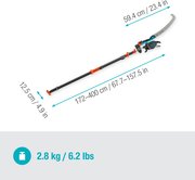 Висоторіз телескопічний для зелених гілок до 32 мм Gardena StarCut Pro L, 175-400 см + пила StarCut (12082-20)