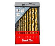 Набір свердел Makita HSS-TIN по металу (D-43561) 10 шт
