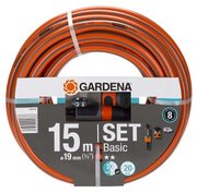 Шланг з комплектом для поливу від насоса Gardena Basic 19 мм (3/4 "), 15 м Set (18134-29)