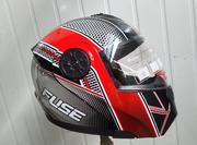 Мотошолом FORTE BLD-159 чорно-червоний, розмір M (125216)