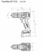 Акумуляторний ударний шурупокрут Metabo PowerMaxx SB 12 BL каркас MetaLoc (601077840) (без акумулятора і ЗП)