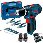 Акумуляторний дриль-шурупокрут Bosch GSR 12V-15 Professional з набором інструментів (060186810R)