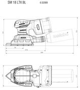 Акумуляторна багатофункціональна шліфувальна машина Metabo SM 18 LTX BL (602089850) (без АКБ та ЗП)
