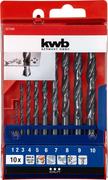 Набір спіральних свердел KWB DIN 338 10 шт (421340)