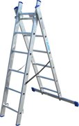 Драбина ELKOP VHR Hobby 2x6 алюмінієва, 2 секції, 6 ступенів (38235)