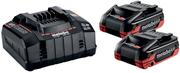 Базовий комплект Metabo (2 акумулятори LiHDX, 18В, 4 Аг + ASC 145) (685306000)