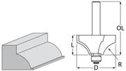 Фреза фігурна з підшипником 17x8x49,1 мм Makita D-48430