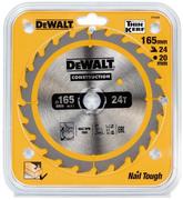Диск пильний DeWALT CONSTRUCTION DT1949, 165х20 мм, 24z