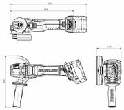 Акумуляторна кутова шліфувальна машина Metabo W 18 LT BL 11-125 (613052840) (без АКБ та ЗП)