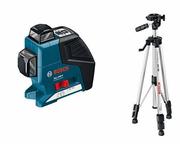 Лінійні лазери (будівник площин) Bosch GLL 3-80 P + BS 150 + вкладка під L-Boxx (0601063306)