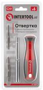 Викрутка Intertool 6 в 1 з двосторонніми змінними насадками (VT-3341)