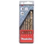 Набір свердел Makita HSS-TiN по металу (D-43555) 6 шт