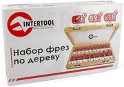 Набір фрез Intertool кінцевих по дереву 18 шт. (HT-0073)