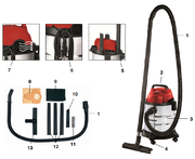 Порохотяг Вологе/сухе прибирання Einhell TC-VC 1820 S