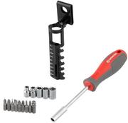 Викрутка Intertool 1/4 "100 мм з магнітним утримувачем і комплектом насадок 15 од (VT-3343)