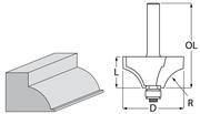 Фреза фігурна з підшипником 25,4x13,5x54,7 мм Makita D-48527