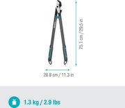 Сучкоріз для сухих гілок до 50 мм Gardena EnergyCut Pro L Anvil, 75 см (12052-20)