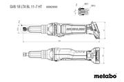 Акумуляторна прямошліфувальна машина Metabo GVB 18 LTX BL 11-7 HT, без АКБ и ЗП (600829850)