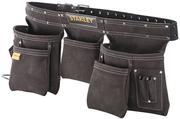 Пояс подвійний Stanley STST1-80113, для носіння інструментів, шкіряний ремінь з охопленням талії від 84 до 133 см