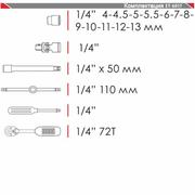 Набір інструменту 1/4 Intertool ET-6017