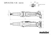Акумуляторна прямошліфувальна машина Metabo GVPB 18 LTX BL 11-28, без АКБ и ЗП (600827850)