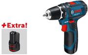 Акумуляторний дриль-шурупокрут Bosch GSR 12V-15 Professional з набором інструментів (060186810R)