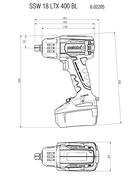 Акумуляторний ударний гайкокрут Metabo SSW 18 LTX 400 BL LiHD 3x4.0 Ah (602205940)