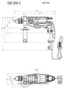 Ударний дриль Metabo SBE 800-2 (601744500)