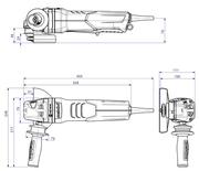 Кутова шліфувальна машина мережева Metabo WEPBA 19-125 Q DS M-Brush (613114000)