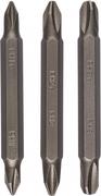 Двосторонні біти Bosch Standard PH 1/2/3, 3 шт. (2609255961)