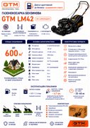 Газонокосарка бензинова GTM LM42 несамохідна (LM42) 83274