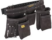 Пояс подвійний Stanley STST1-80113, для носіння інструментів, шкіряний ремінь з охопленням талії від 84 до 133 см
