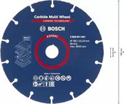 Відрізний твердосплавний круг Bosch Expert Carbide Multi Wheel, 180х22.23 мм (2608901681)