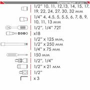 Професійний набір інструменту 1/2   1/4 Intertool ET-6056