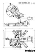 Акумуляторна торцювальна пила Metabo KGS 18 LTX BL 305 (614305810)