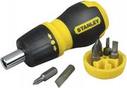 Викрутка-набор STANLEY "Multibit Stubby", 120 мм, реверсивна, 6 бит (0-66-358)