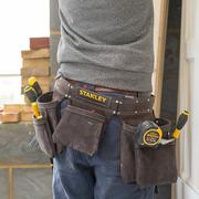 Пояс подвійний Stanley STST1-80113, для носіння інструментів, шкіряний ремінь з охопленням талії від 84 до 133 см