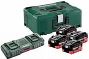 Базовий комплект Metabo LiHD 4x10.0 Ач + ASC 145 DUO + MetaBox (685143000)