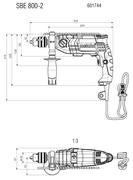 Ударний дриль Metabo SBE 800-2 (601744000)