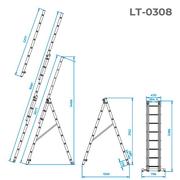 Драбина алюмінієва INTERTOOL LT-0308