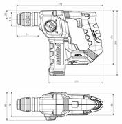 Акумуляторний перфоратор Metabo Powermaxx BH 12 BL 16 LiHD 2x4.0 Ah, АКБ, metaBOX (600207800)