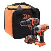 Набір з двох інструментів Black Decker 18 В XR 1.5 Аг 3.44 кг (BCK21S1S)