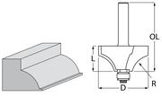Фреза фігурна з підшипником 50,8x25,4x74,5 мм Makita D-48561