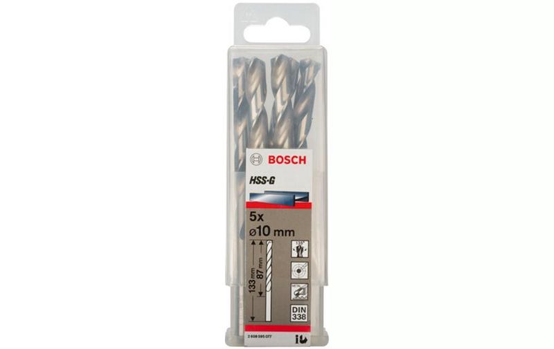 Набір свердел Bosch HSS-G 10мм (2608595077) 5 шт